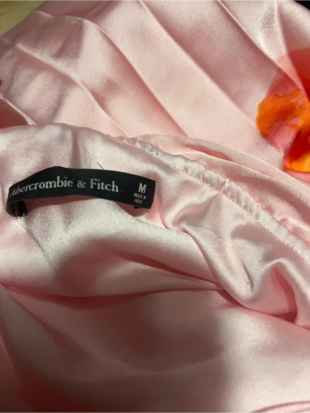 Abercrombie and Fitch Pink Floral One-Shoulder Cutout Maxi Dress